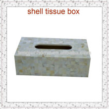 CCFN-FTB02 Chinese freshwater shell covered completely rectangle tissue box